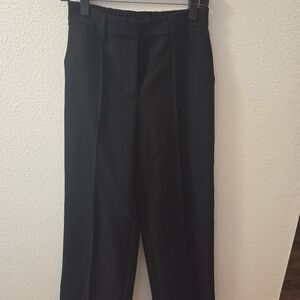 Nine West Black Wide-Leg Trouser Pants